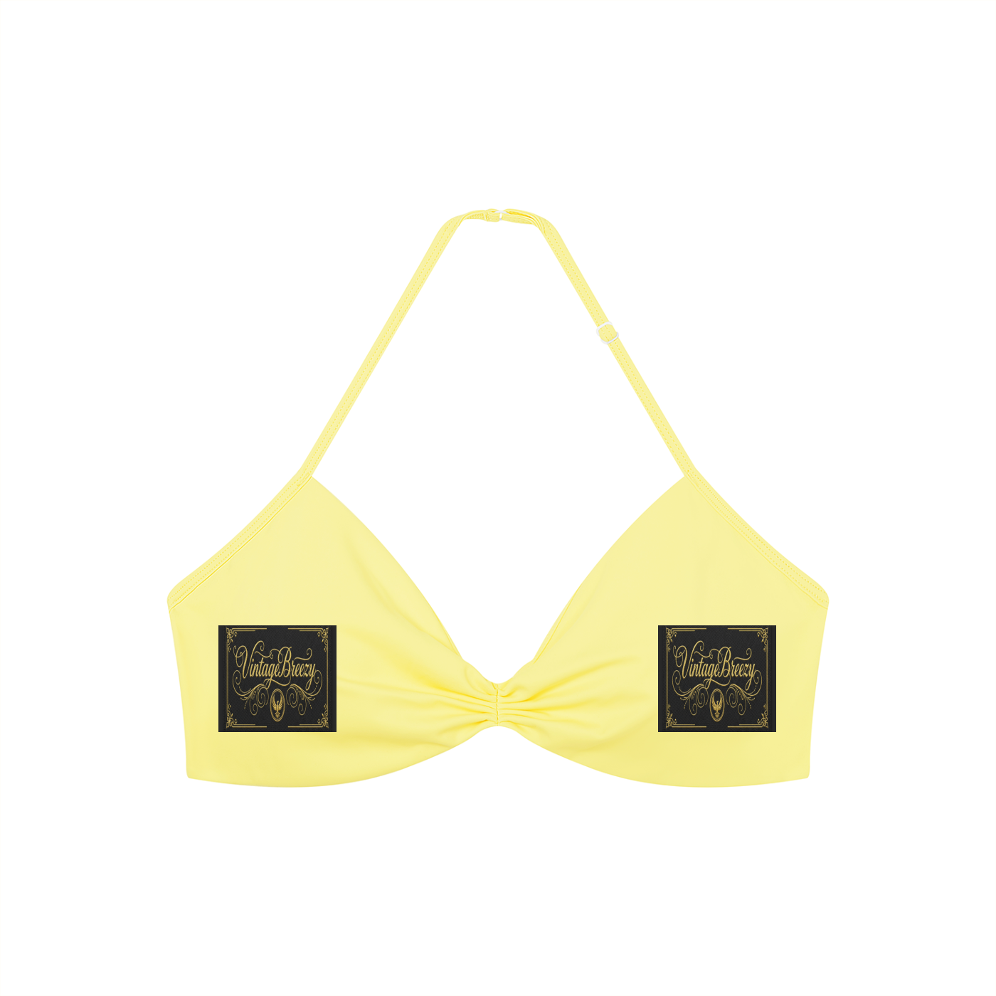 Women’s Ruched Halter-Neck Sports Bra