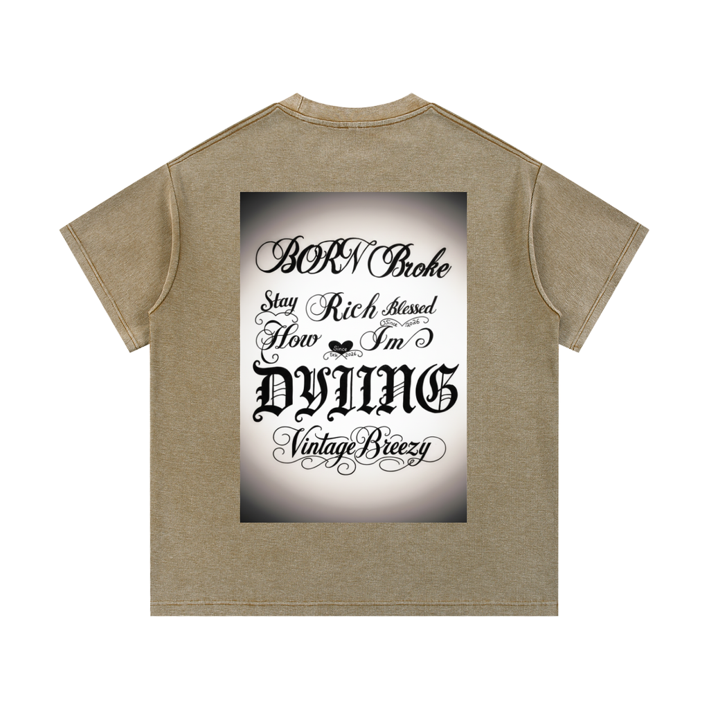 Mineral Wash Waffle Knit T-Shirt
