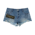 Women's Vintage Wash Raw Hem Denim Shorts