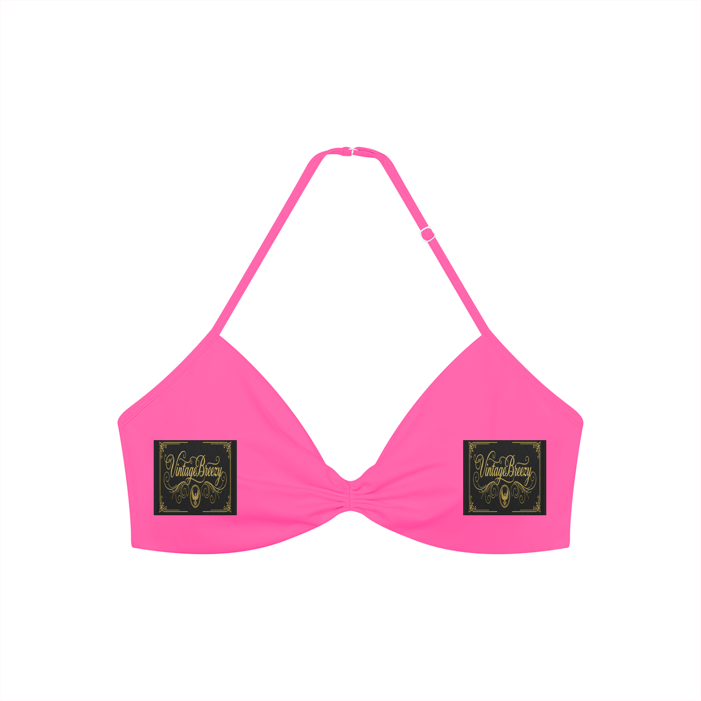 Women’s Ruched Halter-Neck Sports Bra