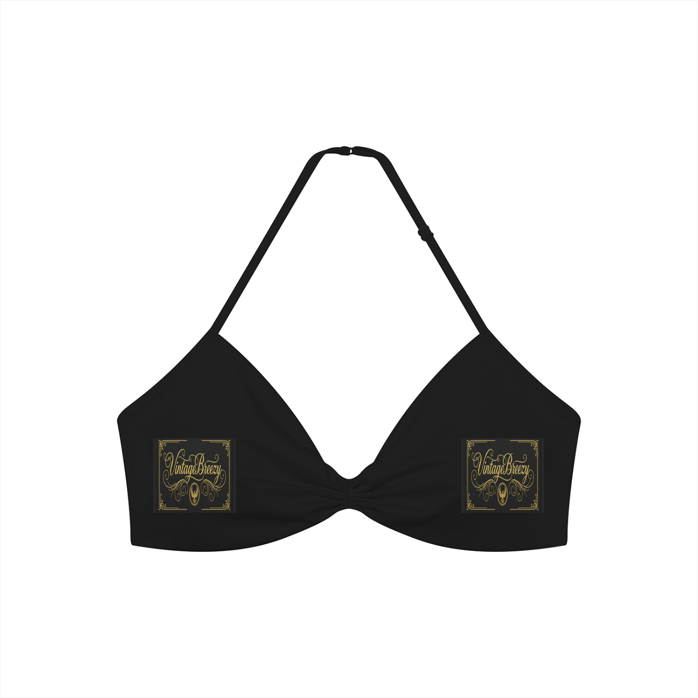 Women’s Ruched Halter-Neck Sports Bra
