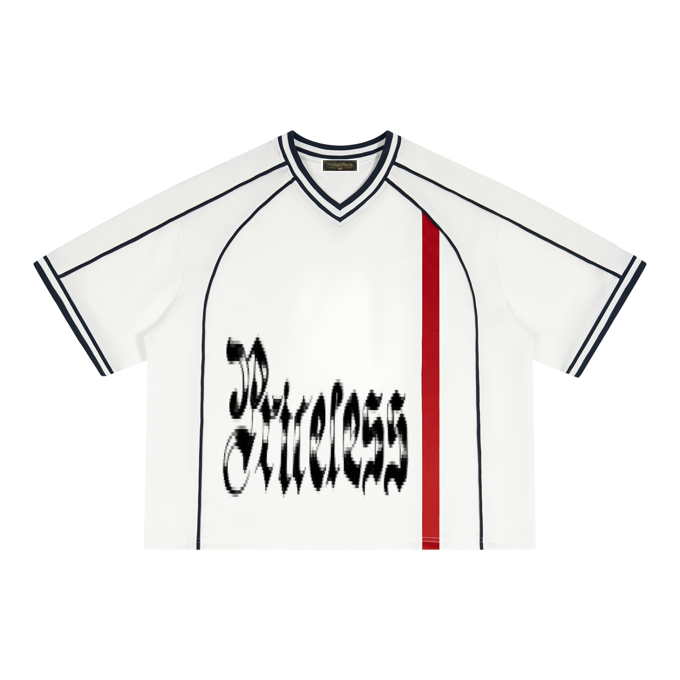 Vintage breezy Boxy V-Neck Soccer Jersey