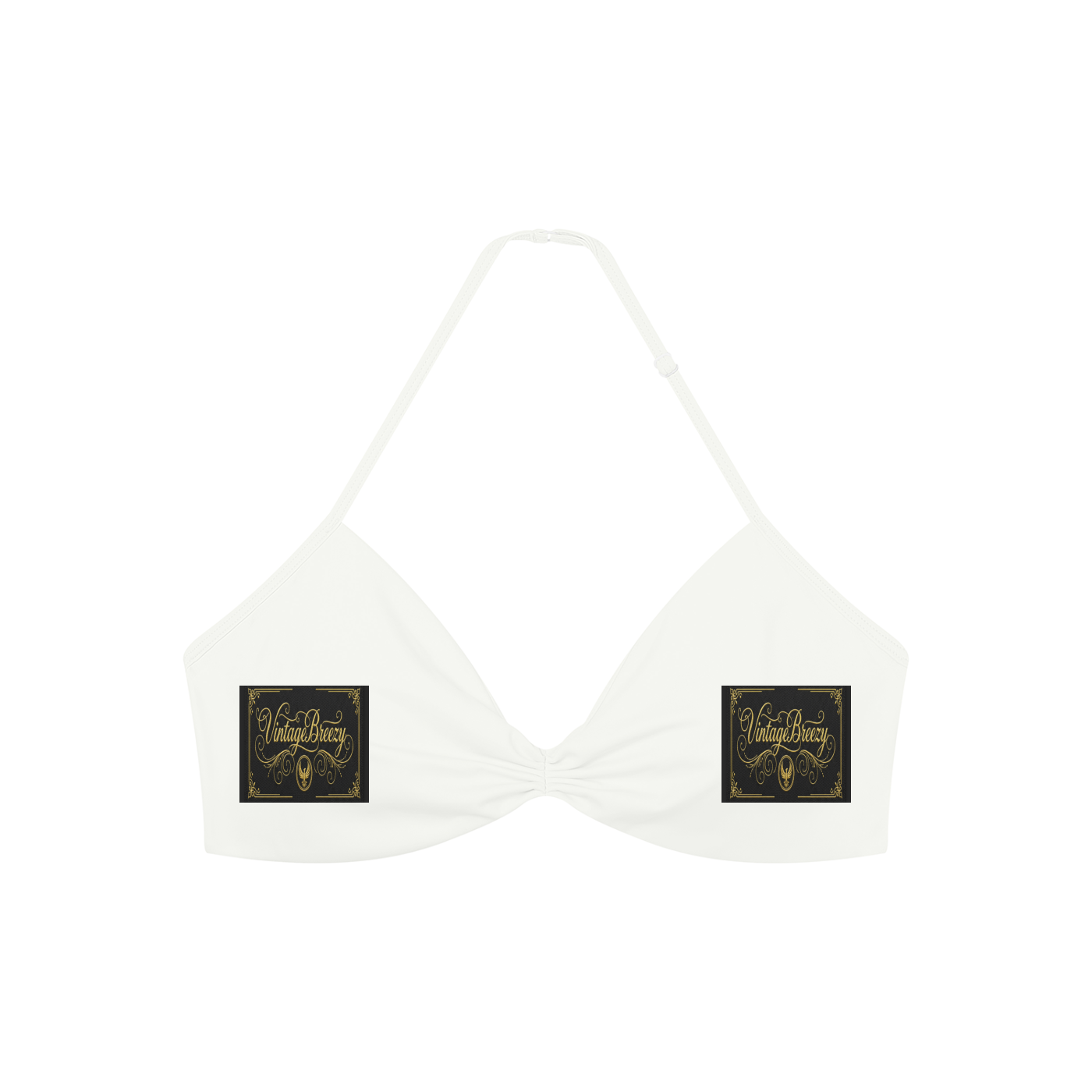Women’s Ruched Halter-Neck Sports Bra
