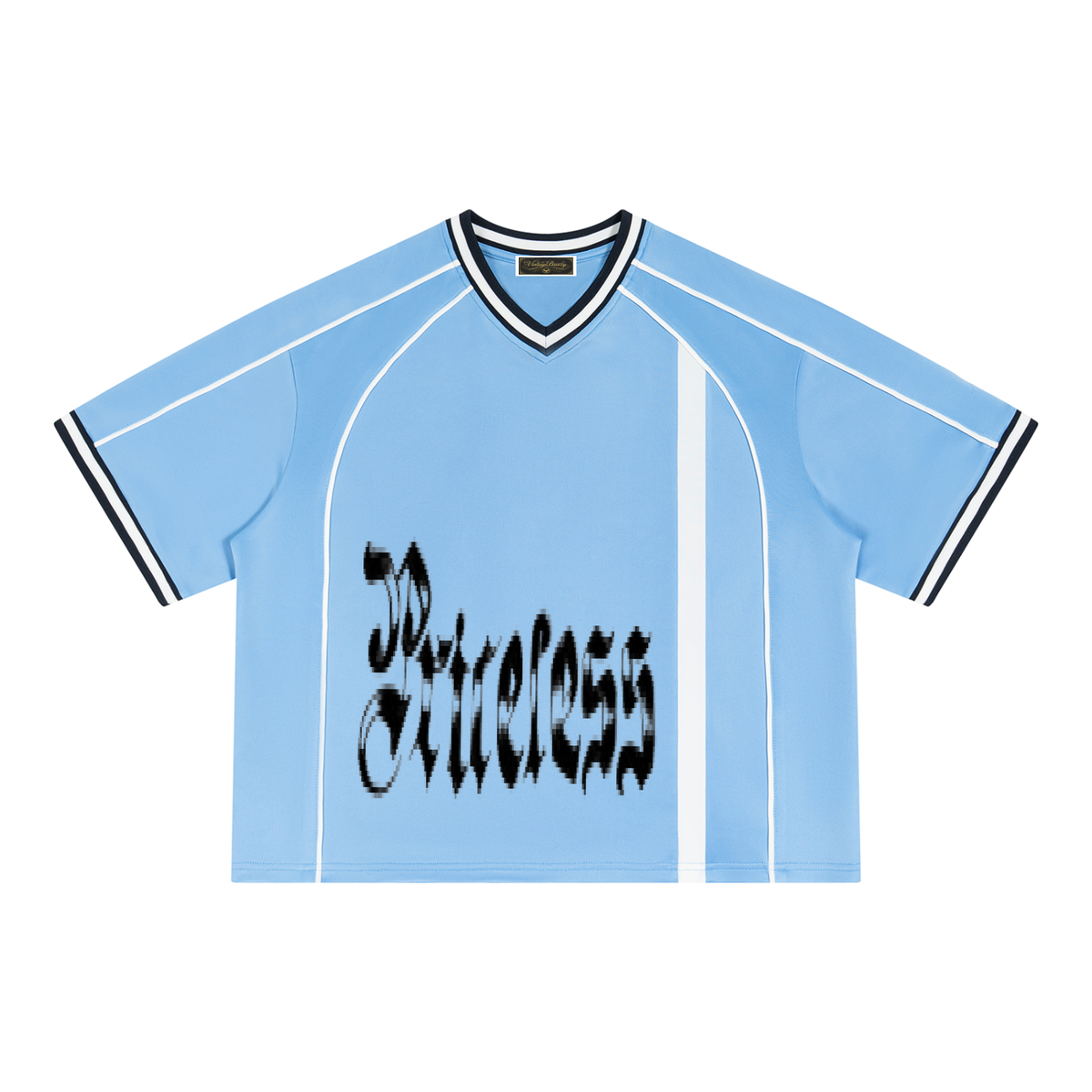 Vintage breezy Boxy V-Neck Soccer Jersey