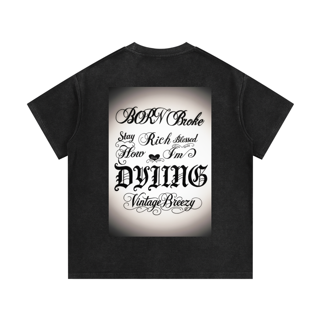 Mineral Wash Waffle Knit T-Shirt