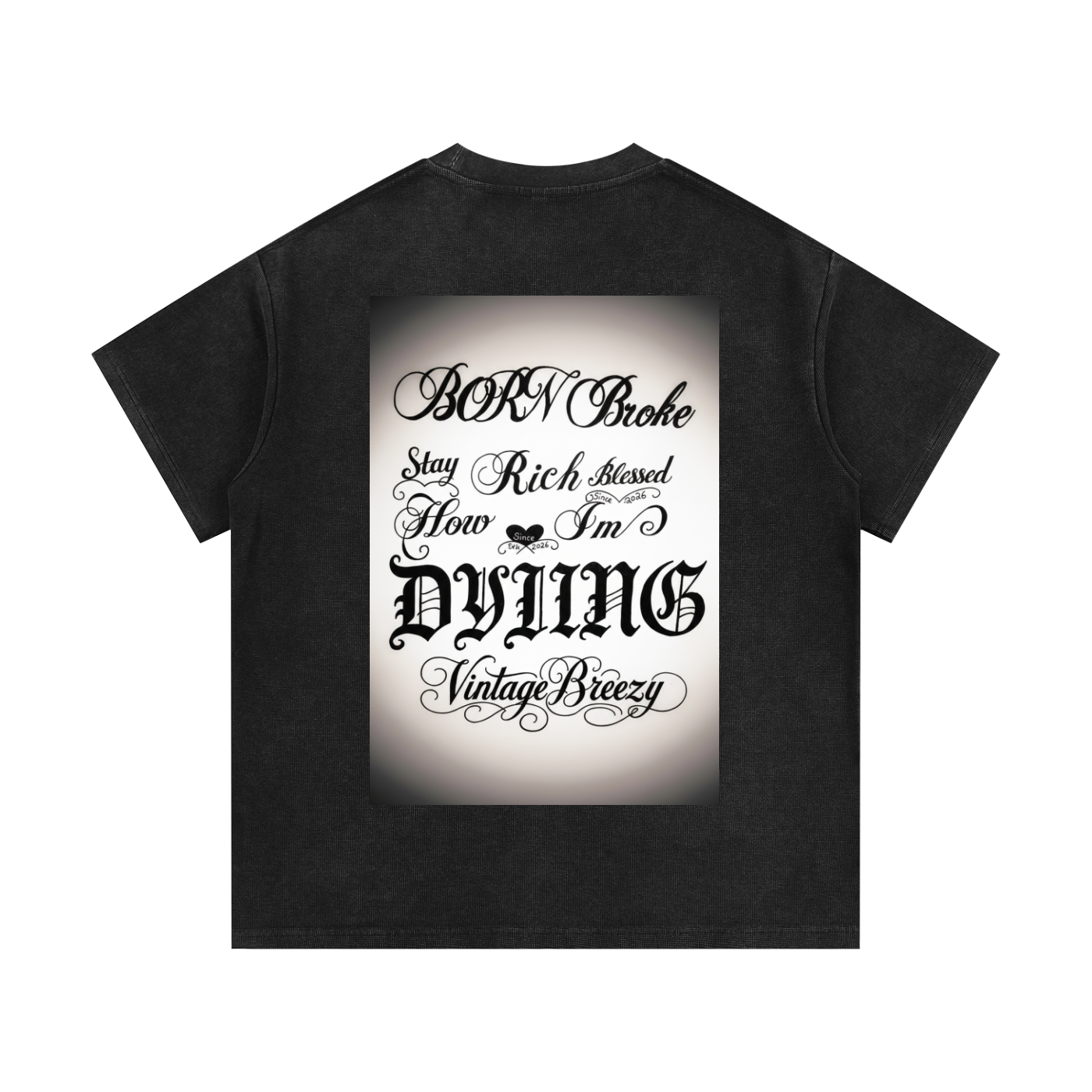 Mineral Wash Waffle Knit T-Shirt