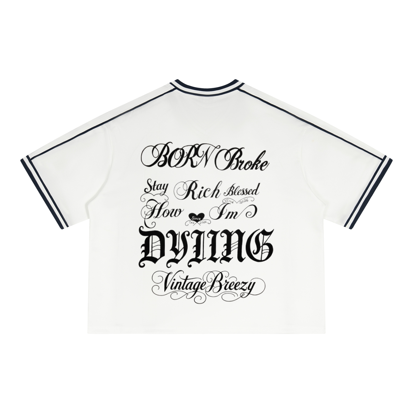 Vintage breezy Boxy V-Neck Soccer Jersey