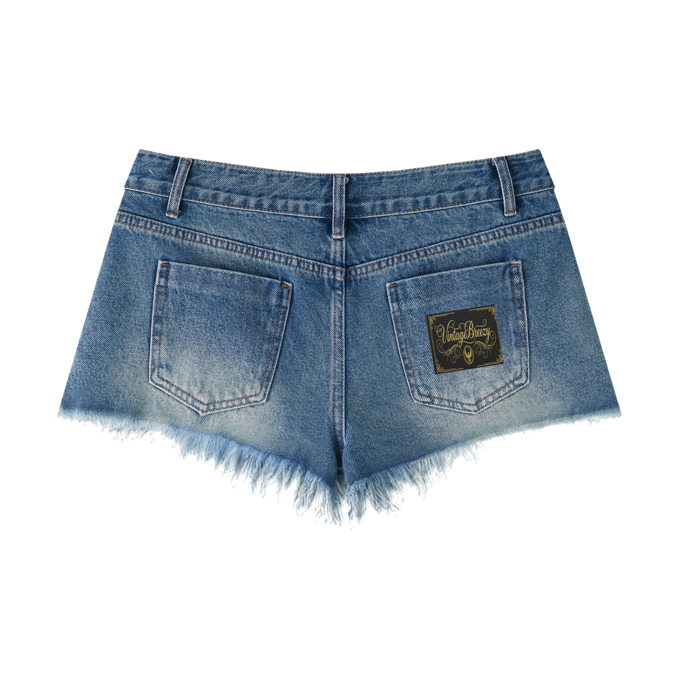 Women's Vintage Wash Raw Hem Denim Shorts