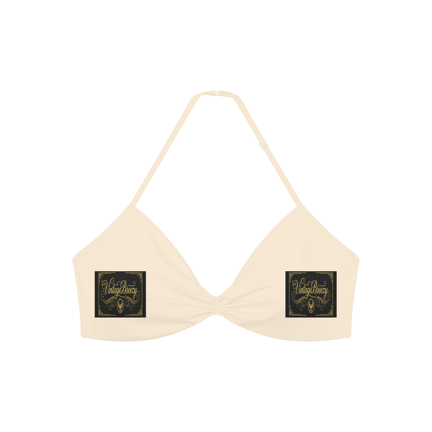 Women’s Ruched Halter-Neck Sports Bra