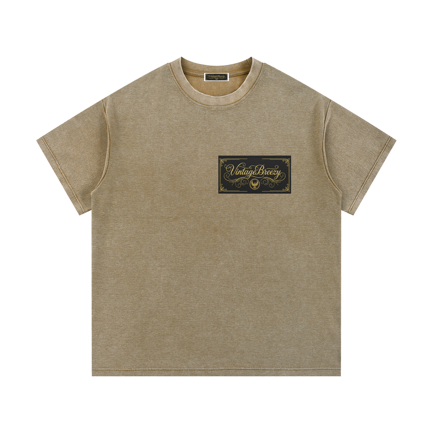 Mineral Wash Waffle Knit T-Shirt